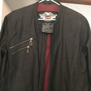 Women’s blue jean Harley jacket